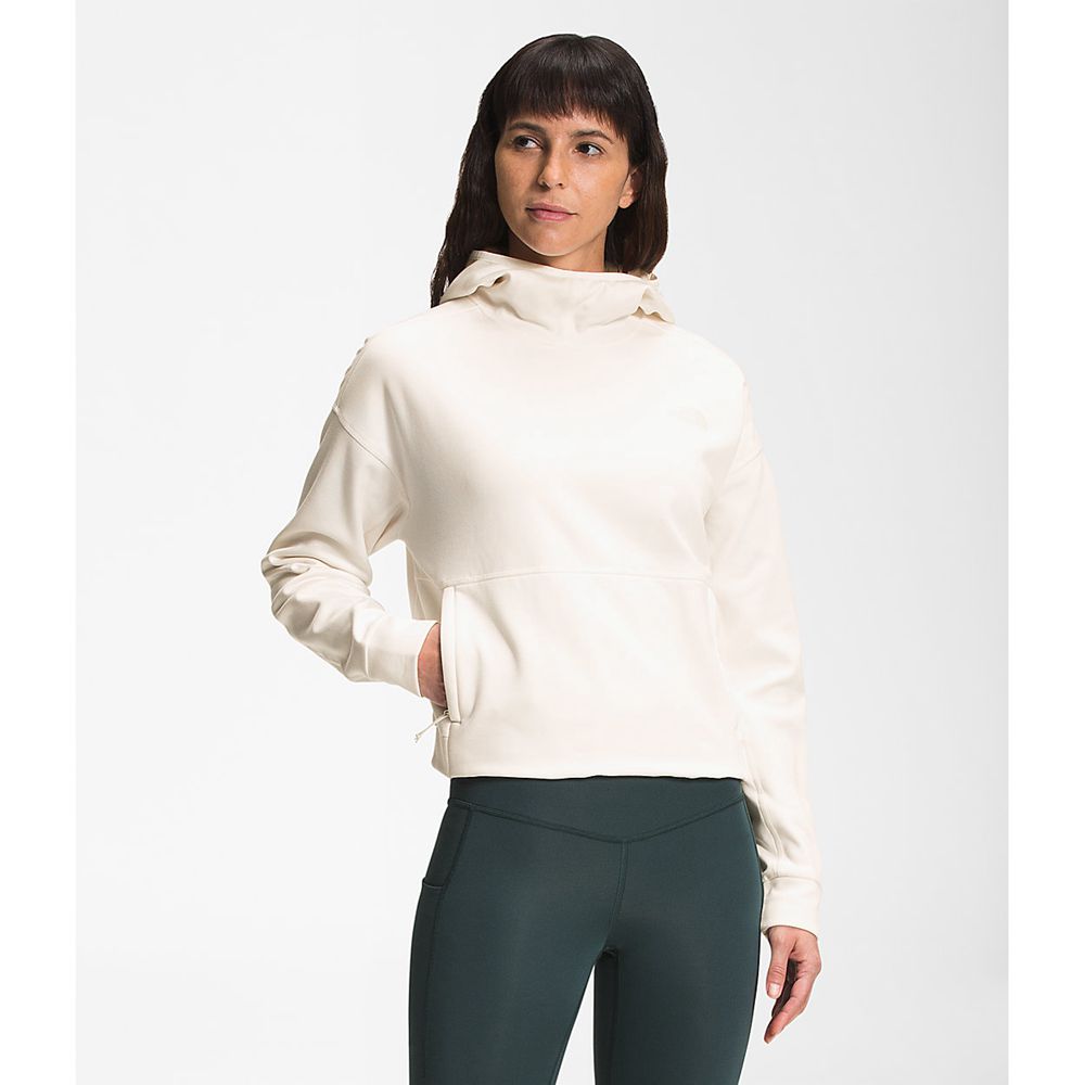 The North Face Fleece Womens Australia - The North Face Canyonlands Pullover Crop White (ORE-649801)